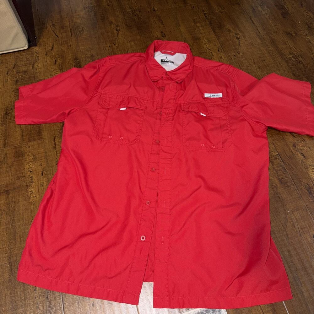 Habit Short Sleeve Fishing Shirt red soze Large